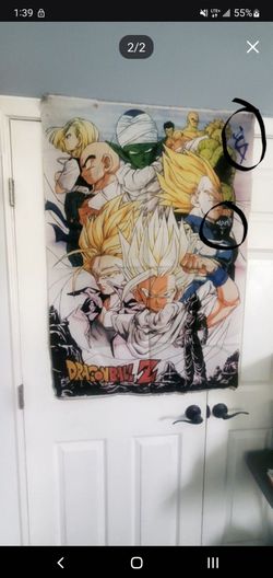 Dragon Ball Z vintage Dragon Ball Z  fabric banner (Please Read)