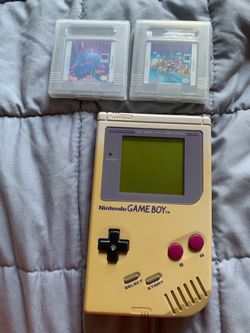 💰 BEST OFFER WILL BE ACCEPTED 1989 ORIGINAL FIRST SERIES GAMEBOY AND 2 GAMES!