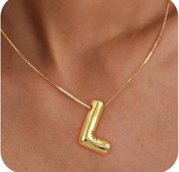 L Initial Bubble Necklace