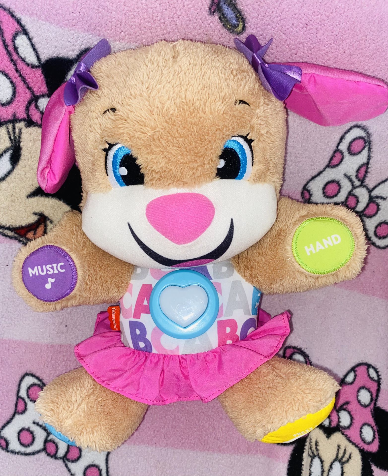 Fisher-Price Laugh & Learn Smart Stages Sis Puppy Plush Learning Toy for Baby, Infants and Toddlers, 6 months and up