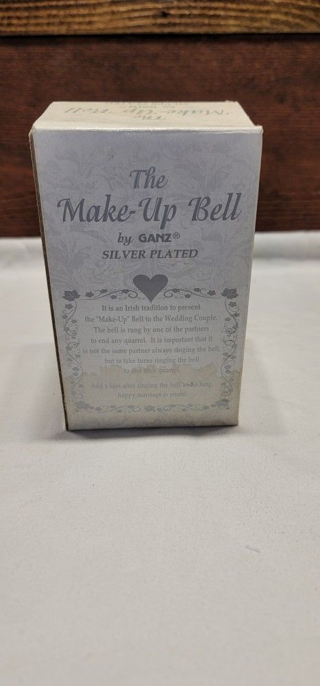 Ganz Intricate Vintage Look Hearts Silvertone Make-Up Bell