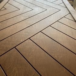 Rustic Herringbone 46/96 Barn Door Bathroom