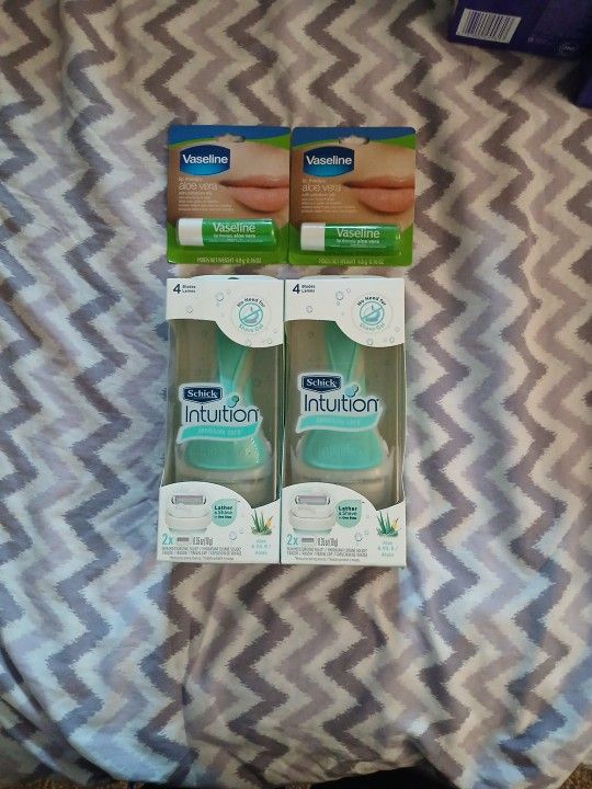 Schick Razors And Vaseline Balms