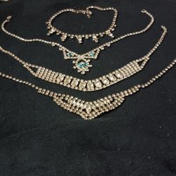 Vintage Rhinestone Necklaces 