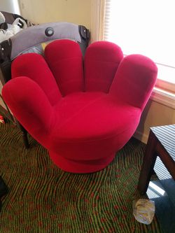Red baseball glove chair high end