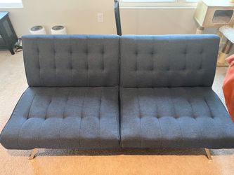 Blue futon couch