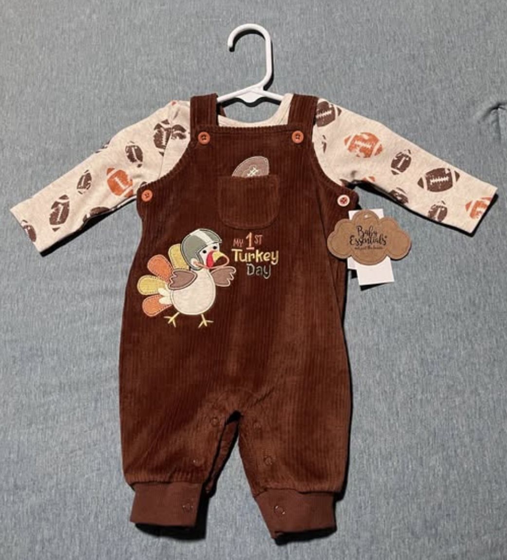 NEW Babies First Thanks Giving / Football Outfit