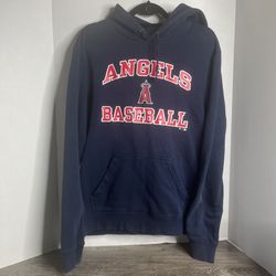 Fanatics Angels Baseball Navy Blue Hoodie Large 