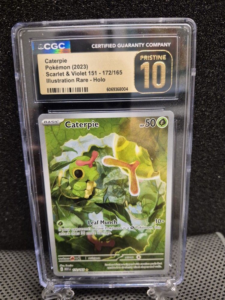 POKÉMON CATERPIE ILLUSTRATION RARE HOLO CGC PRISTINE 10