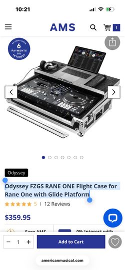 Odyssey FZGS RANE ONE Flight Case for Rane One with Glide Platform