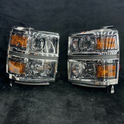 2014-2015 Chevy Silverado headlights pair