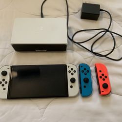 Nintendo Switch Oled With Extra Joy Cons Like New 