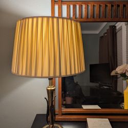 MCM Brass Table Lamp Black Metal Sculptural Piece
