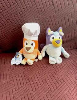 Bluey and Chef Bingo Stuffed Animal Plush Toy Lot