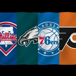 3x5 Philadelphi'a Four Teams Sports Fans Flag - Eagles, Phillies, Flyers, and 76ers - Heavy Duty Polyester, Vivid Color, Fade-Proof

