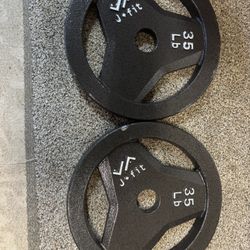 2-35lb. Olympic Weight Plates 