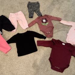 Lot Of 0-3 Month Baby Girl Clothes 