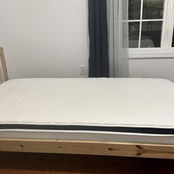 Twin Bed frame And Twin Mattress 