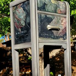  Antique Waterfall Side Table Nightstand 