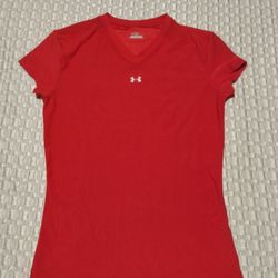 Woman licra Red Shirt Like NEW Size L