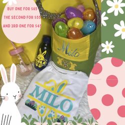 Easter Personalized Bag, Cup And T-shirt