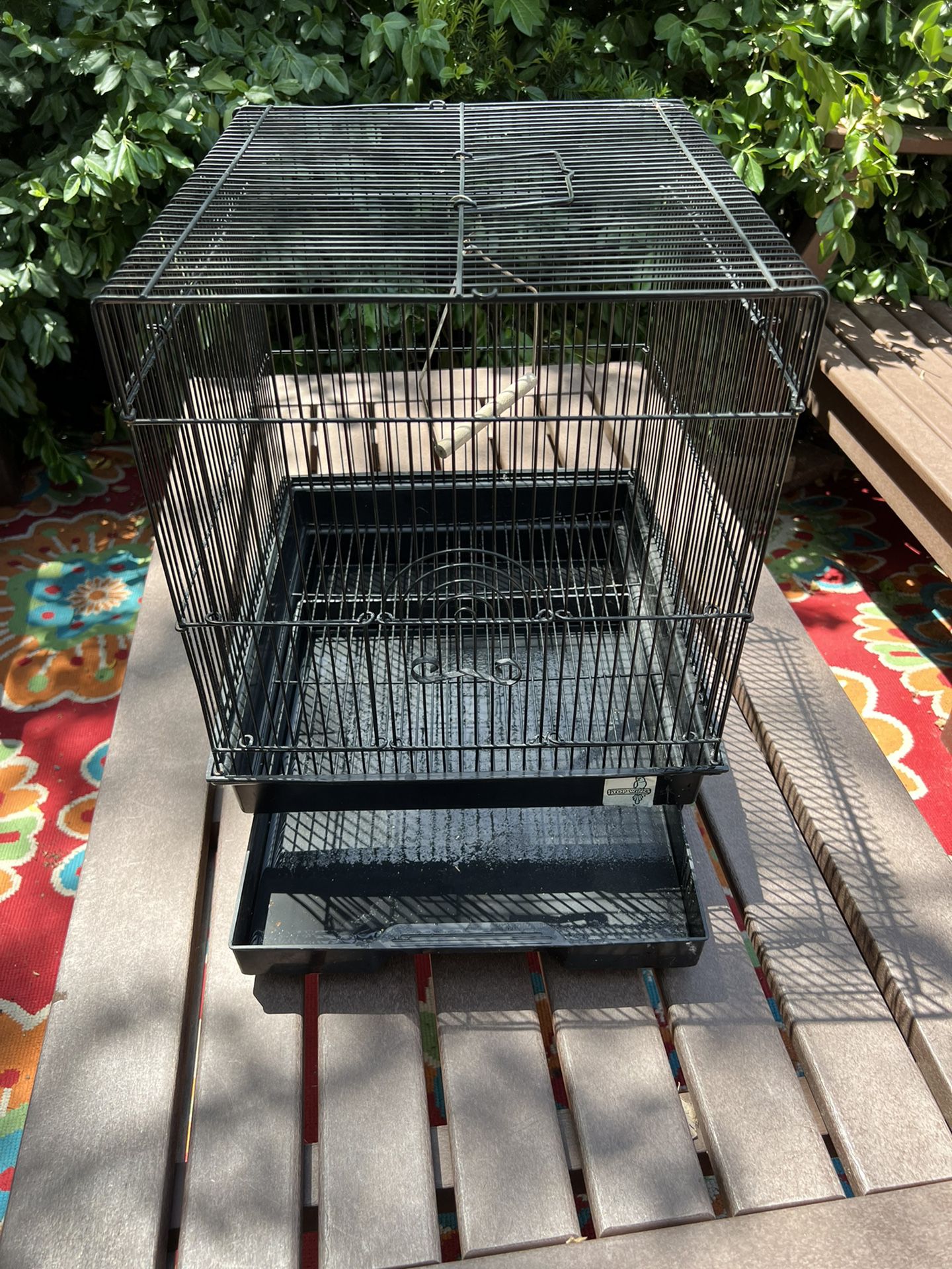 Black Solid Bird Cage Flat Roof 