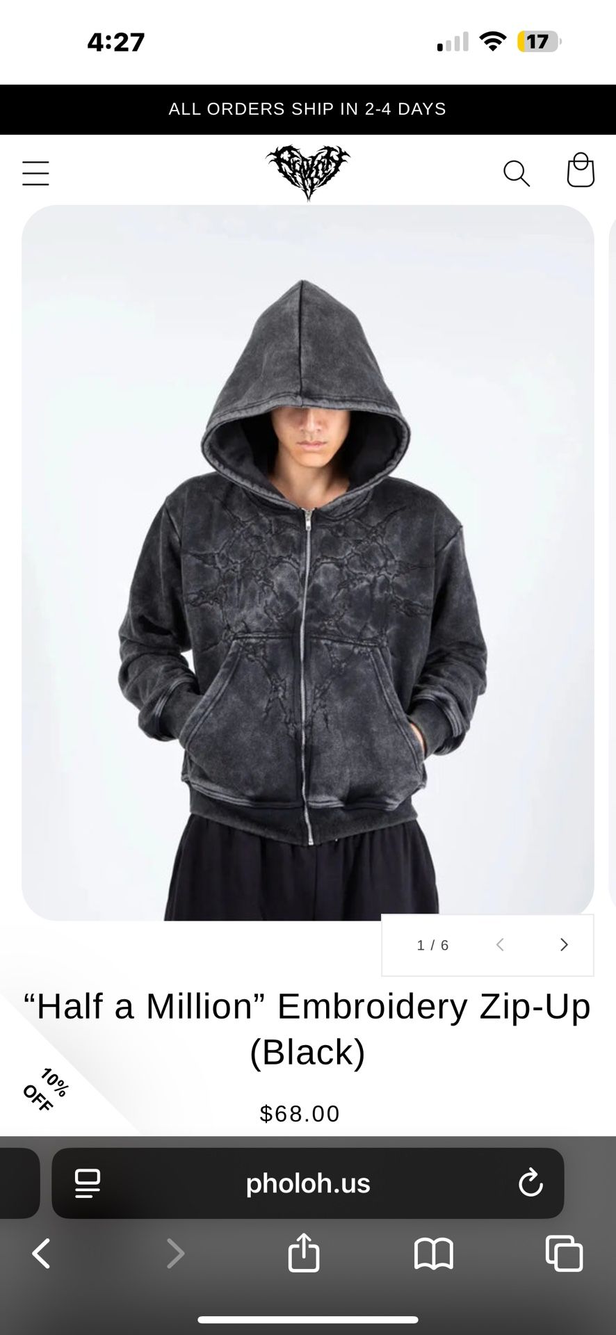 Half a Million Zip up Hoodie