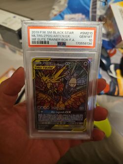 PSA 10 Moltres Zapdos Articuno GX SM210 Pokemon Card