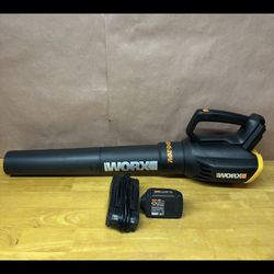 WORX Power Share TURBINE 20v 360-CFM 75-MPH Cordless Battery Handheld Leaf Blower 