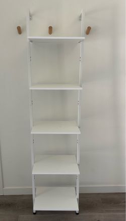 White ladder bookshelf