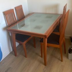 Glass Table + Chairs