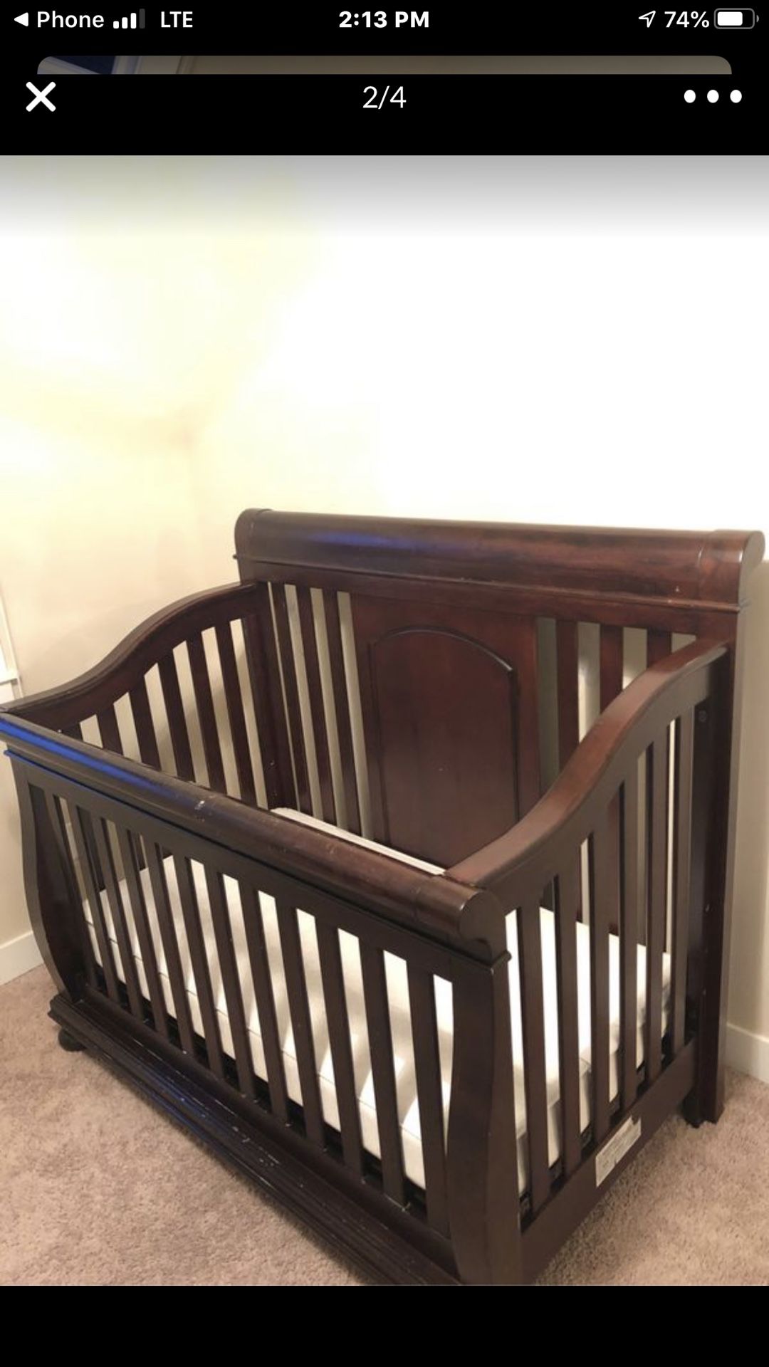 Full standard crib kids-baby bed