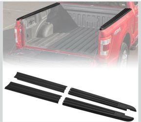 Truck Bed Rail Caps – 4-Piece Black Set