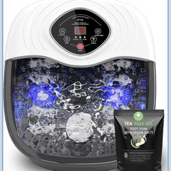 closewave Foot Spa Bath Massager with Heat, UV & Ozone Bubbles,Shiatsu Rollers Epsom Salt Temperature Control, Relieves Stress and Feet Pain - Home Pe