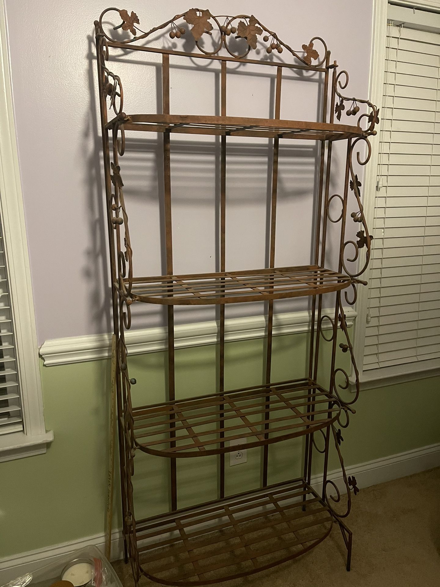 Bakers Rack Iron 6 Ft Tall