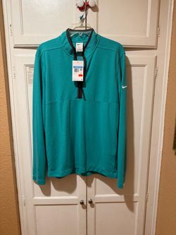 Nike Quarter-Zip Pullover Sweatshirt Teal golf