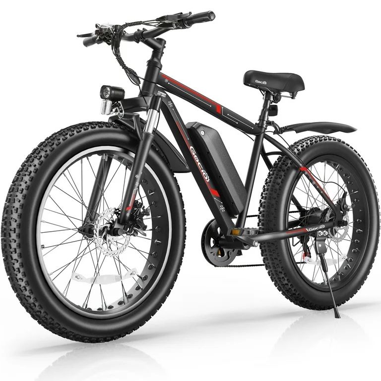 Gocio 26" 4.0 Fat Tire Electric Bike for Adults, 500W Adults E Bike, 48V 13Ah Removable Battery, LCD Meter, Professional 7-Speed, Electric Mountain Bi