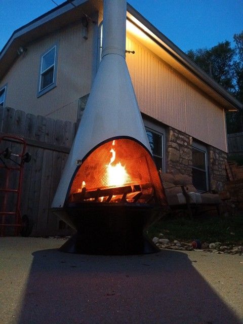 Vintage 70's Indoor/Outdoor Fireplace