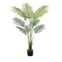 Artificial Golden Cane Palm Tree 4 Feet Faux Plant for Home Decor Indoor Outdoor