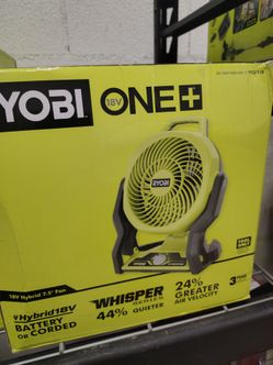 Ryobi whisper fan 18v hybrid