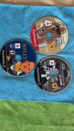 PS2 Games - GTA San Andreas, Bully, Midnight Club 3