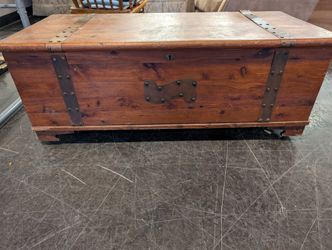 Rustic Brown Wooden Chest