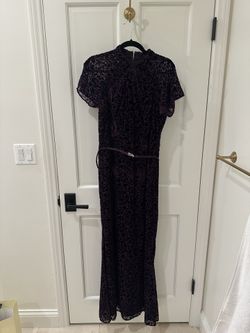 Ralph Lauren Floral Velvet Burn-out Gown