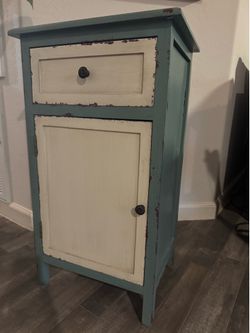 Distressed Teal Shabby Chic Storage Cabinet - Free Local Delivery in Casa Grande!