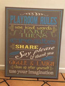 Playroom sign