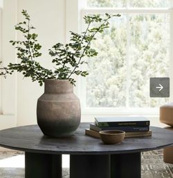 Brown ombre round Terracotta Vase