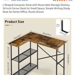 L shaped desk 