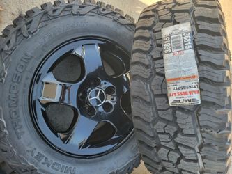 OEM 17" MERCEDES BENZ ML(contact info removed)-2011 Wheels With MICKEY THOMPSON Baja AT Tires