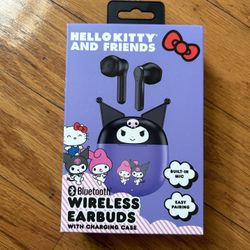 NWT Licensed Kuromi Bluetooth true wireless earbuds with charging case 