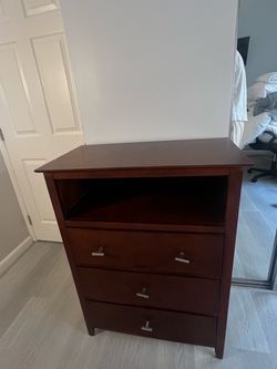 Solid Wood 3-Drawer Dresser Chest with Shelf - Finish - Surfside OBO